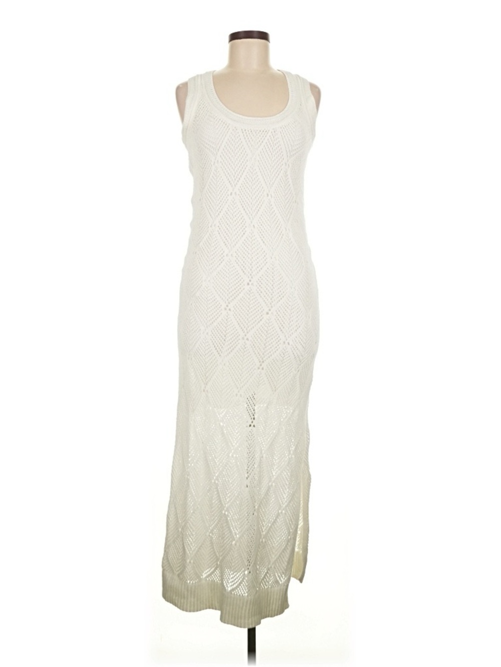 Design History Cream Crochet Maxi Tank Dress